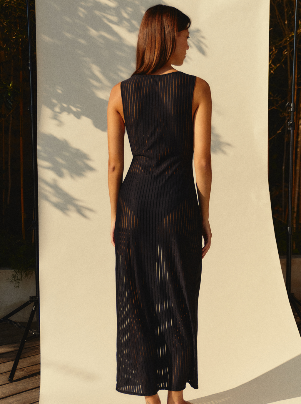 Black Stripes long dress