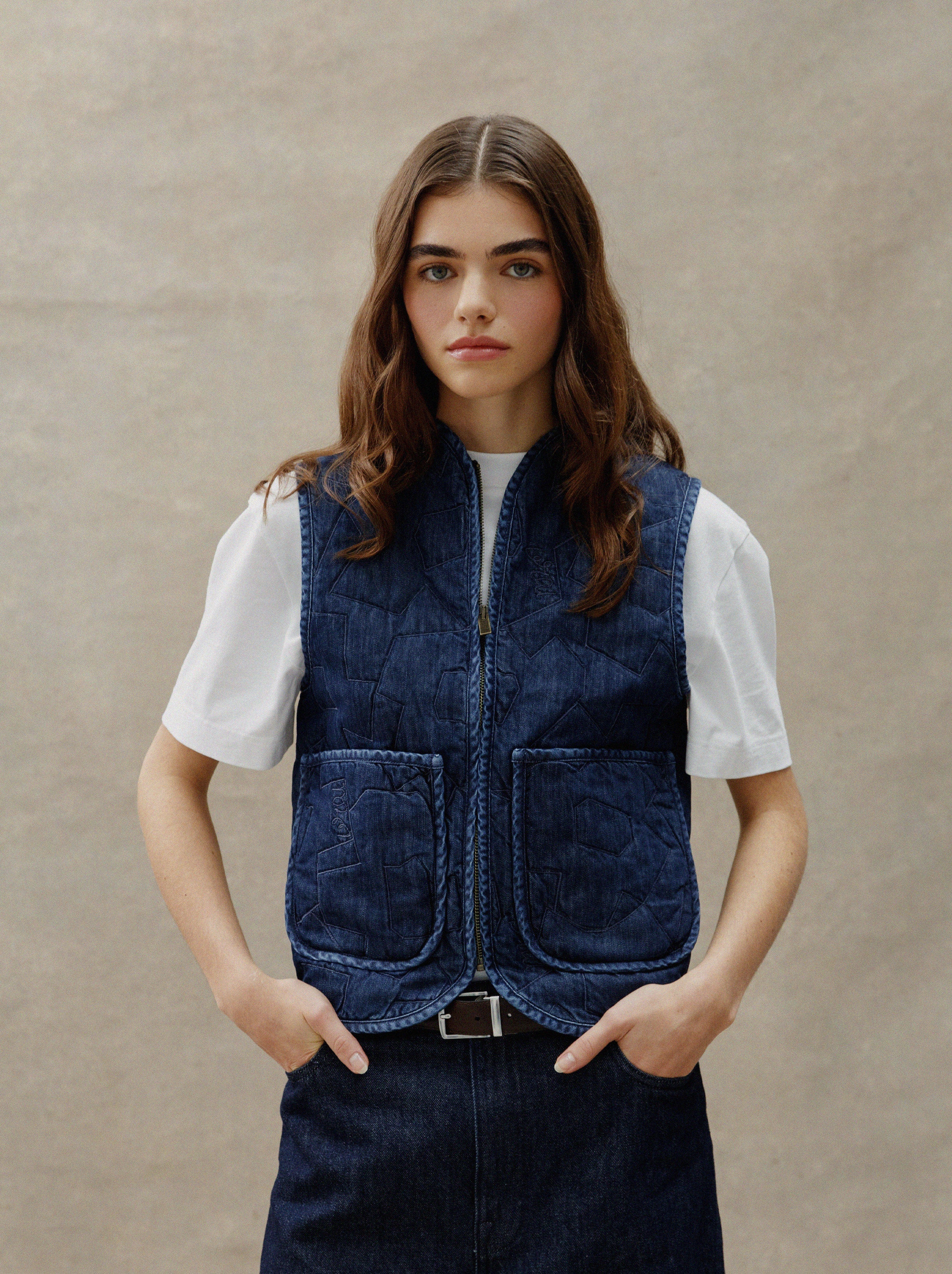 chaqueta acolchada sin mangas