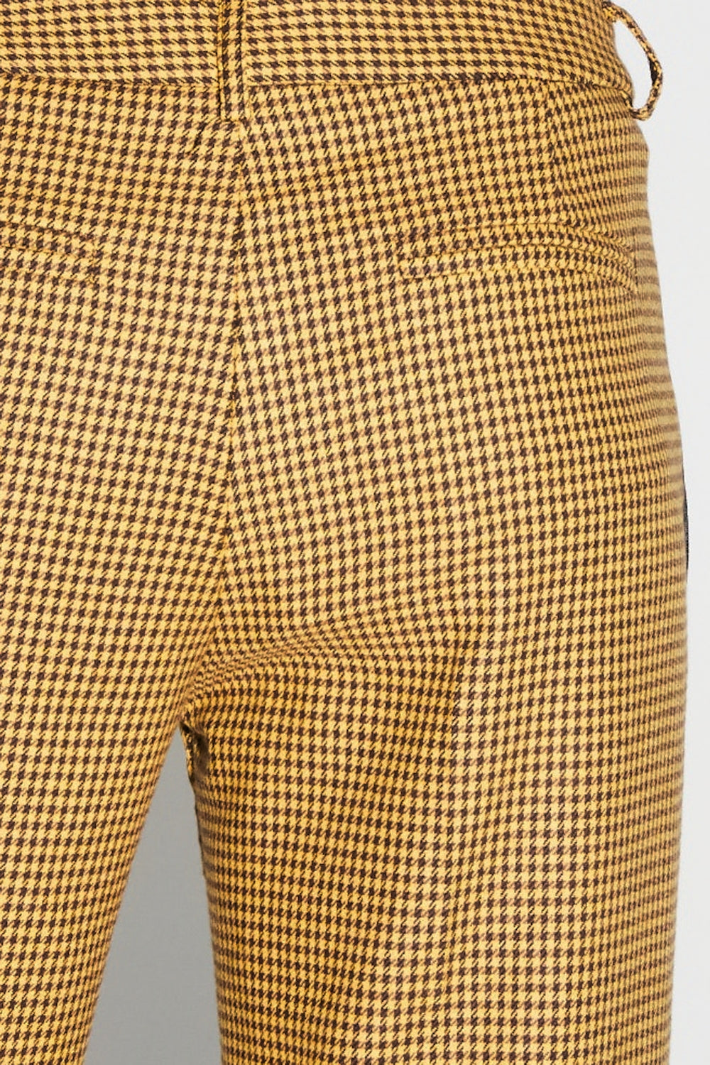 Pantalón Clark De Pata De Gallo Amarillo Made In Italy