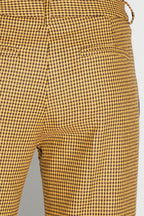 Pantalón Clark De Pata De Gallo Amarillo Made In Italy