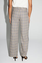 Clark Houndstooth Blue Trousers Made in Italy