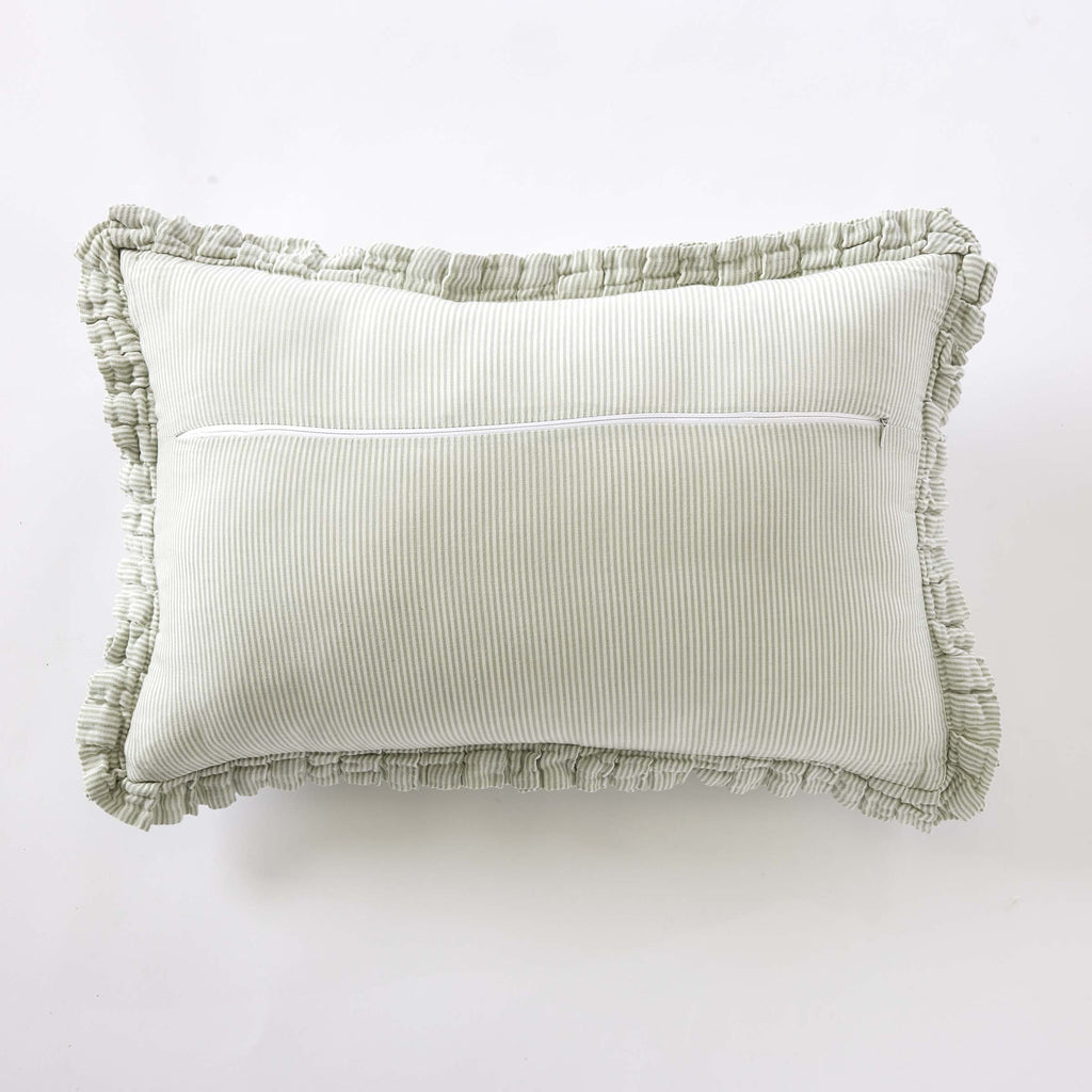 Romie - Kudde - Garnfärgad bomullsmuslin - Eucalyptus
