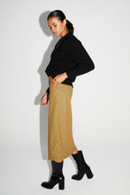 Selene Houndstooth Yellow Skirt Made In Italy