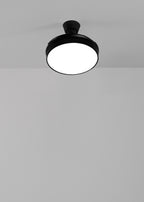 Wind Clear - Ventilador de techo silencioso de 40 W con aspas retráctiles e iluminación LED - Negro