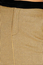 Selene Houndstooth Yellow Skirt Made In Italy