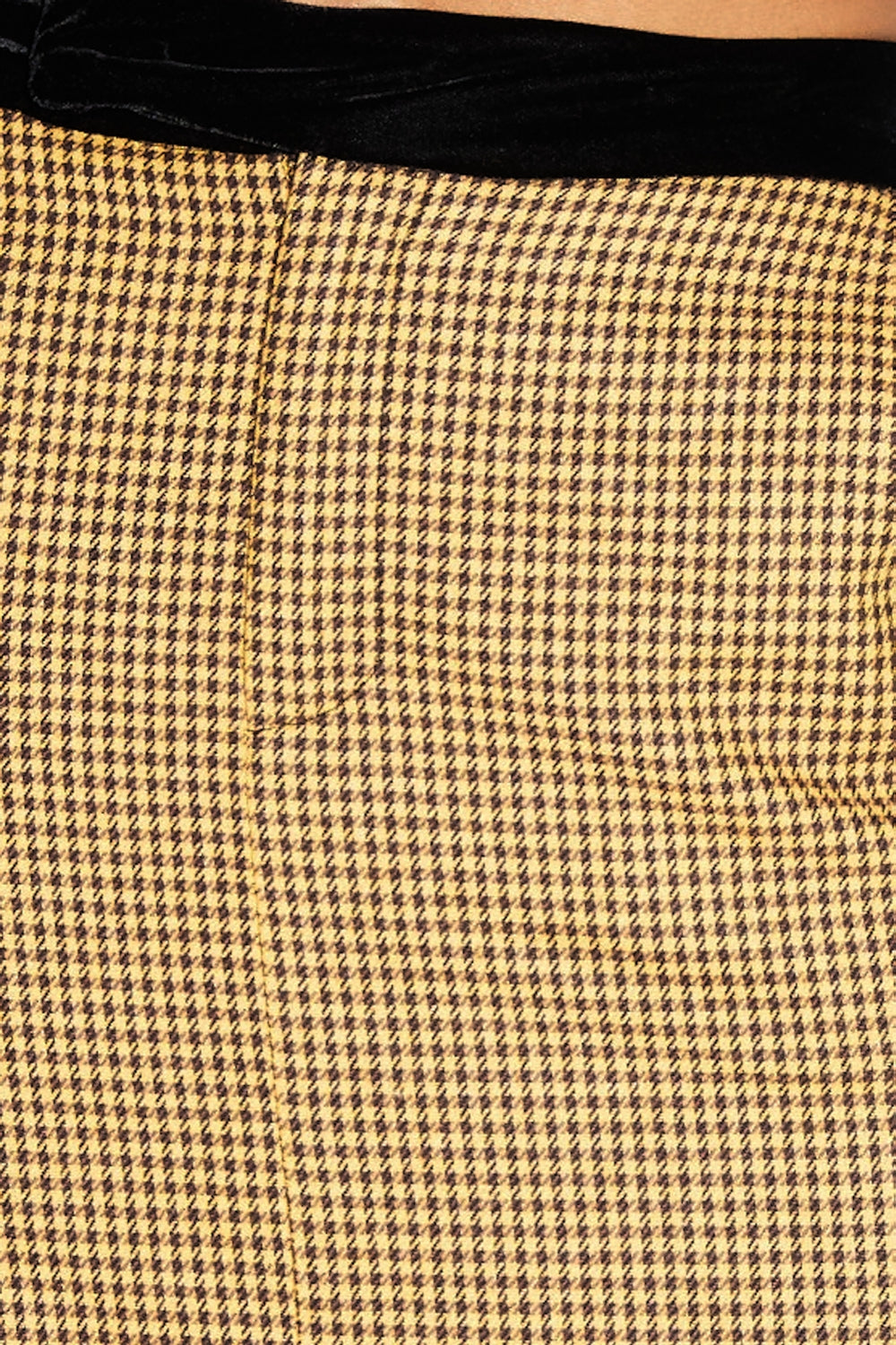Selene Houndstooth Yellow Skirt Made In Italy