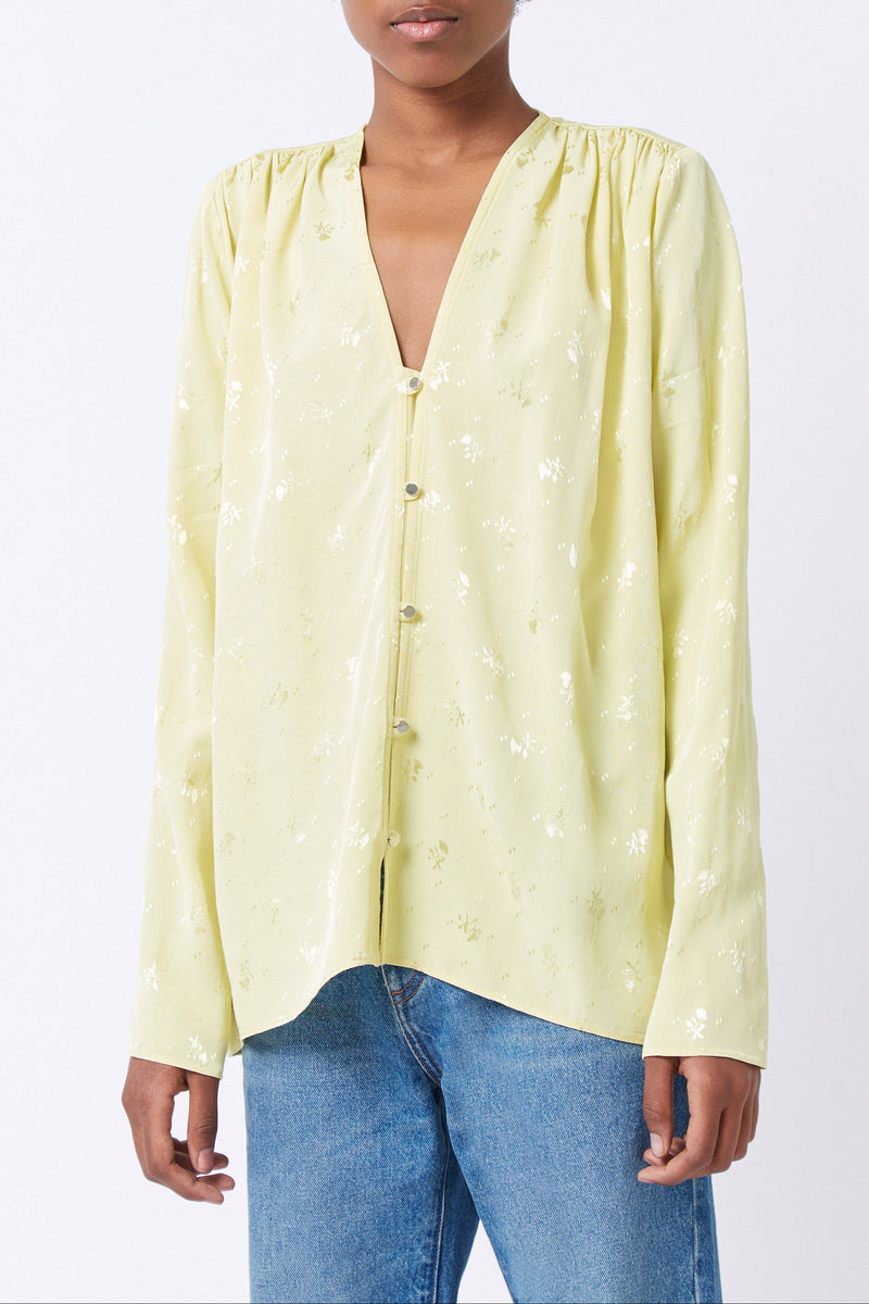 Doris Gift blouses - plain LIGHT YELLOW