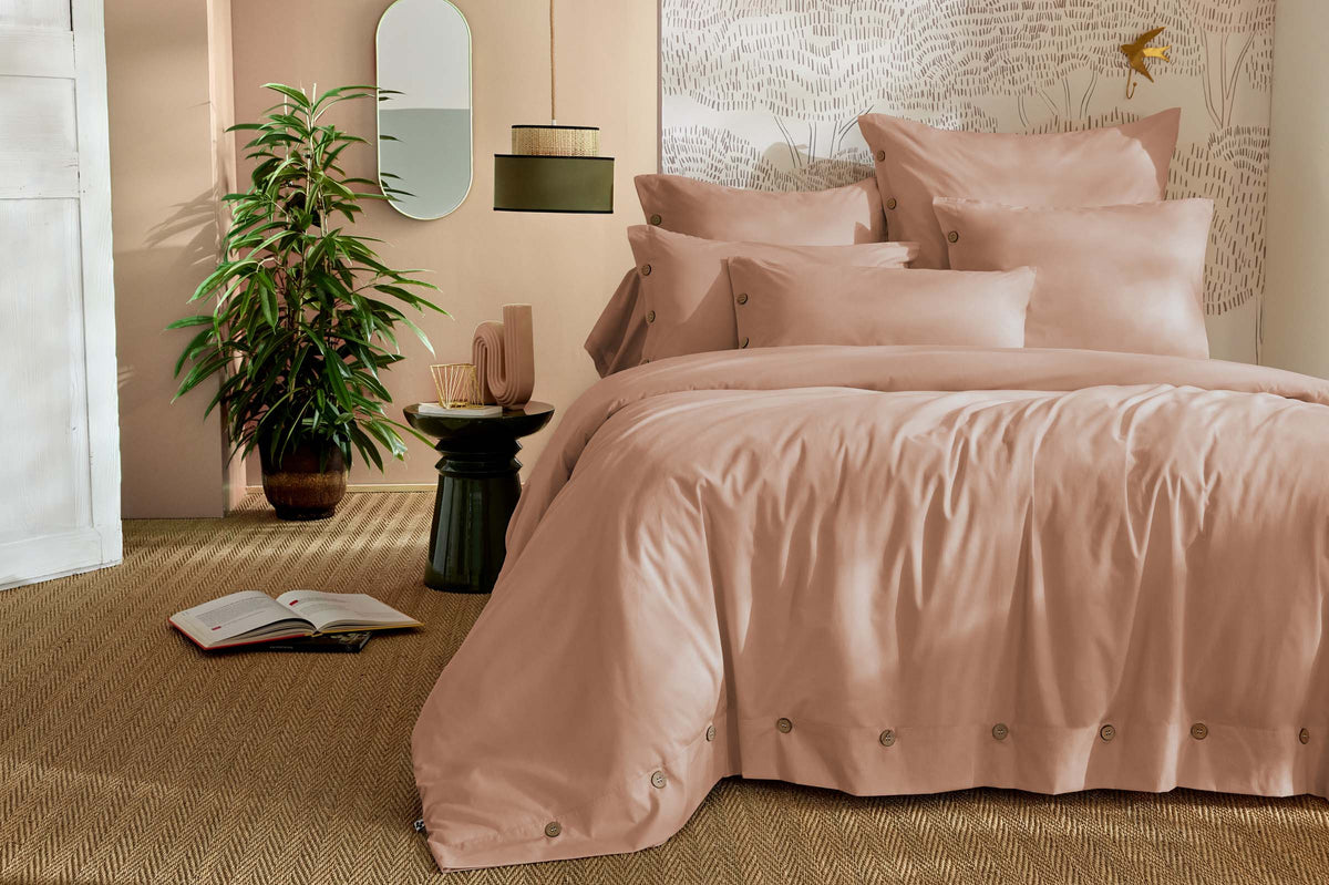 Perrine - Dekbedovertrek - Effen Percale - Blush
