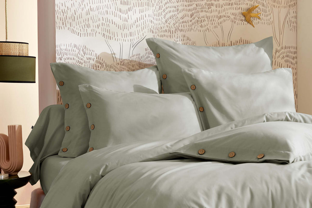 Perrine - Housse De Couette - Percale Unie - Céladon