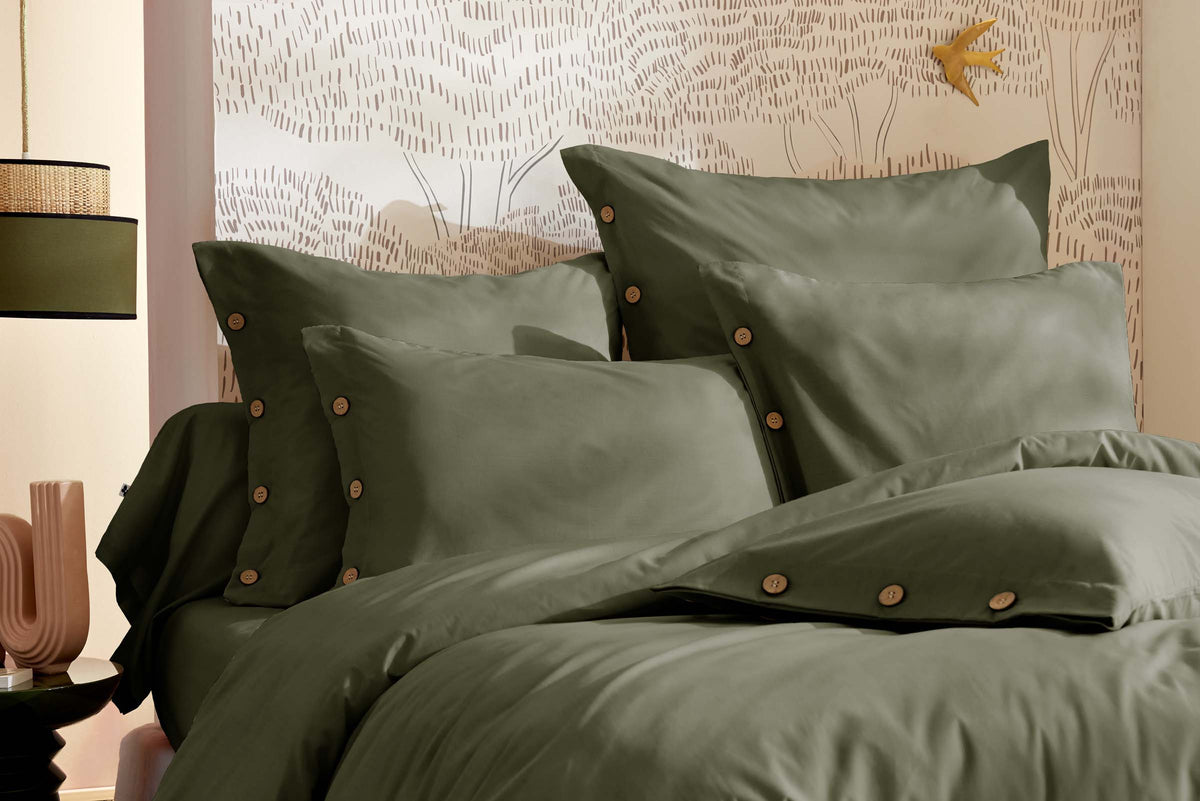 Perrine - Housse De Couette - Percale Unie - Romarin