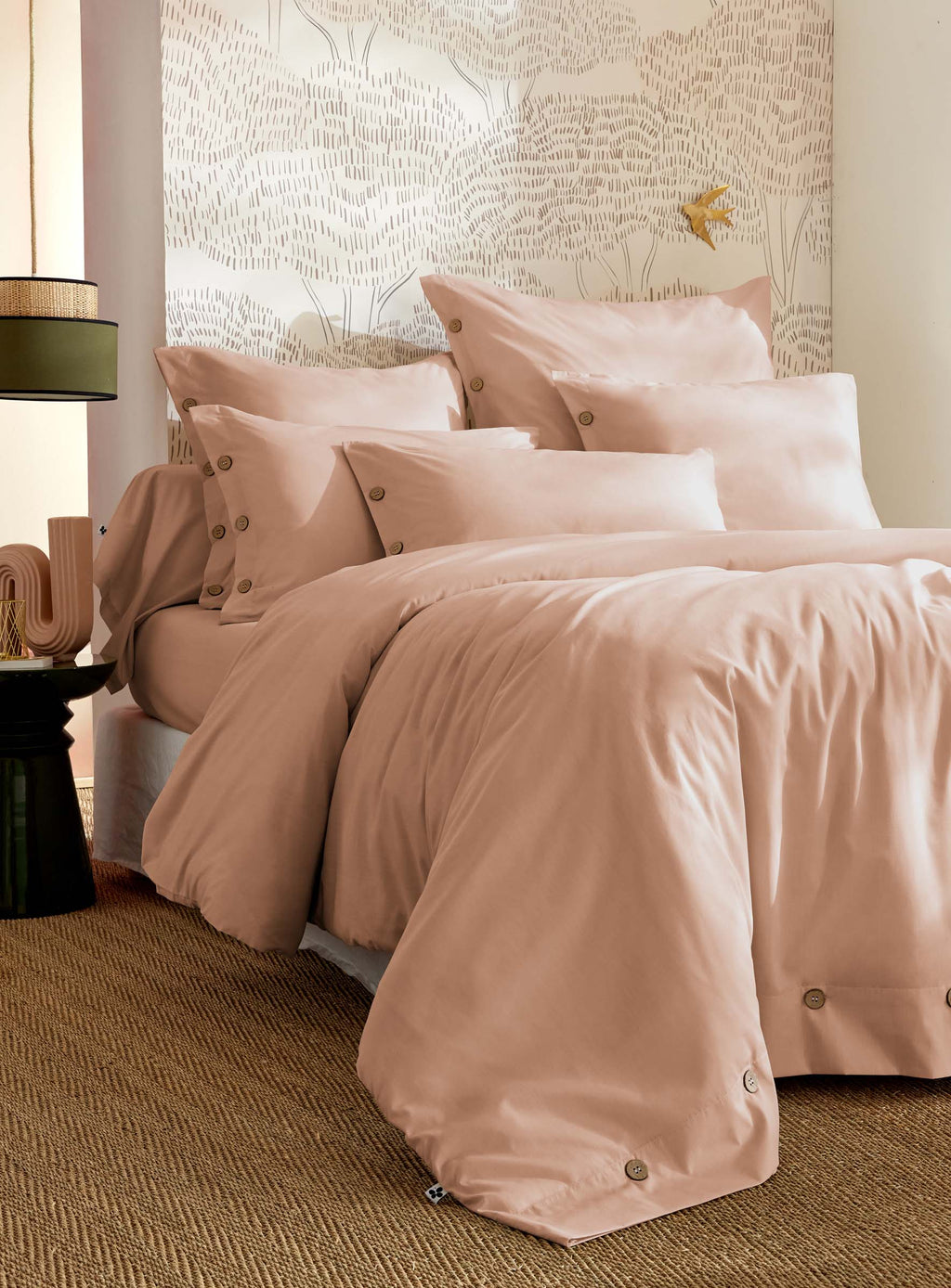Perrine - Dekbedovertrek - Effen Percale - Blush