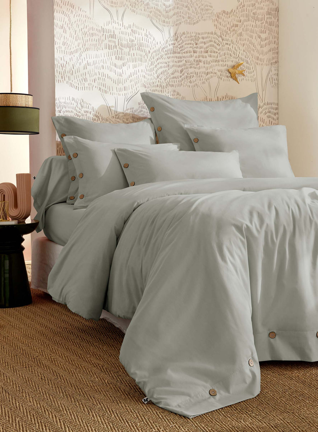 Perrine - Housse De Couette - Percale Unie - Céladon