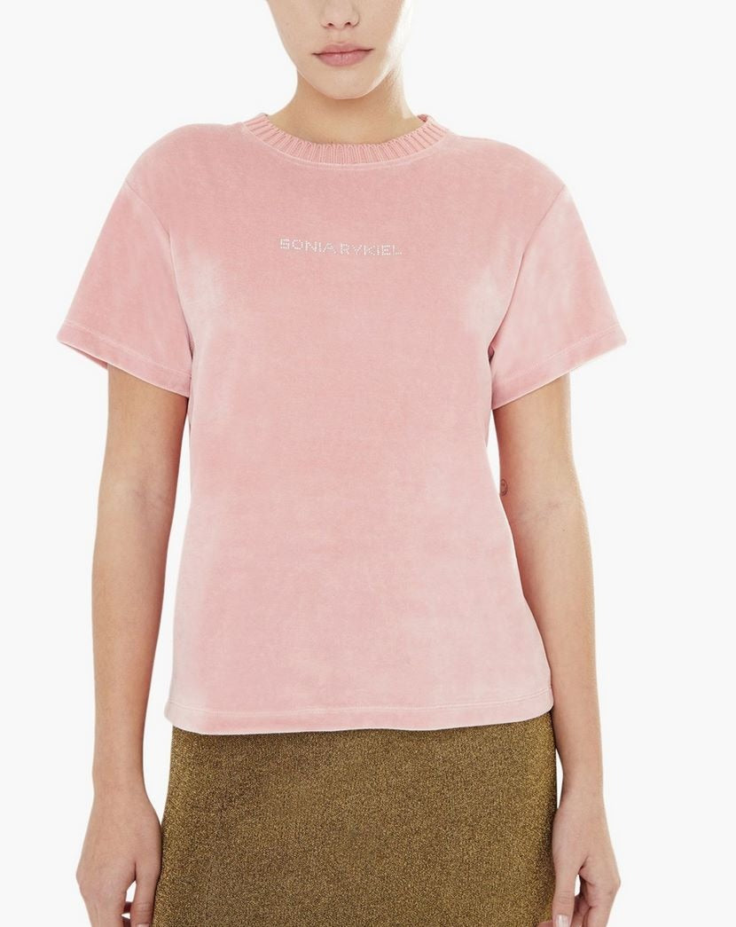 Rykiel Rose Velvet T-Shirt - Women