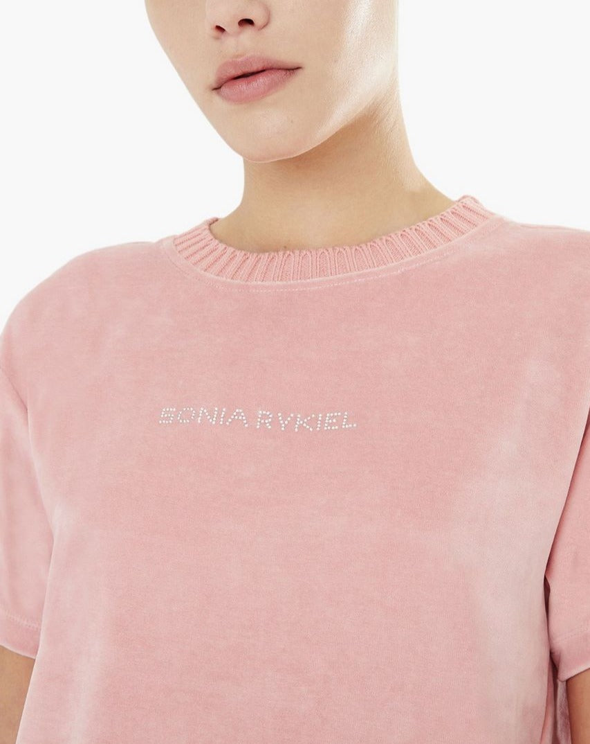 Rykiel Rose Velvet T-Shirt - Women