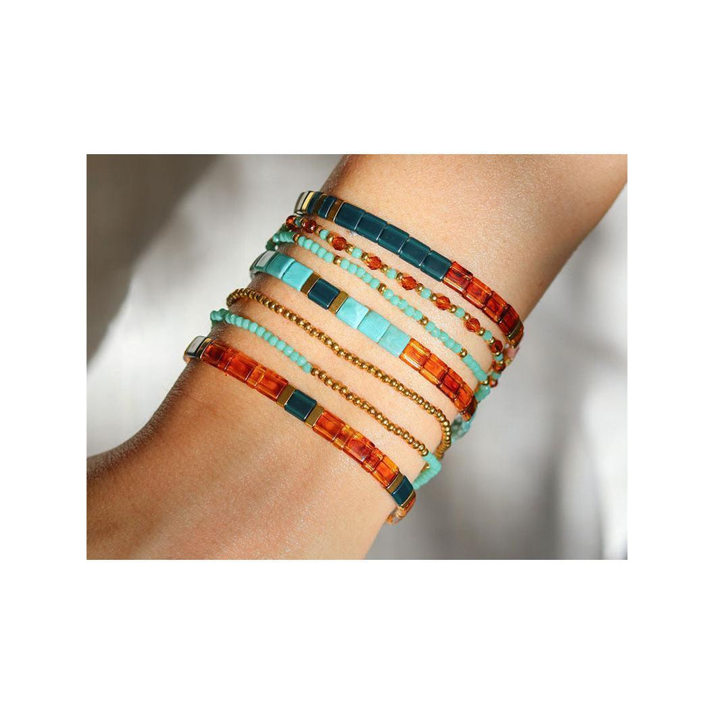Diy Jewelry Kit - My Beaded Bracelet Set - Gold