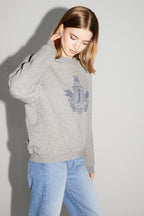 Bluza Eddie z Herbem Silver Wyprodukowana w Portugalii - Szary