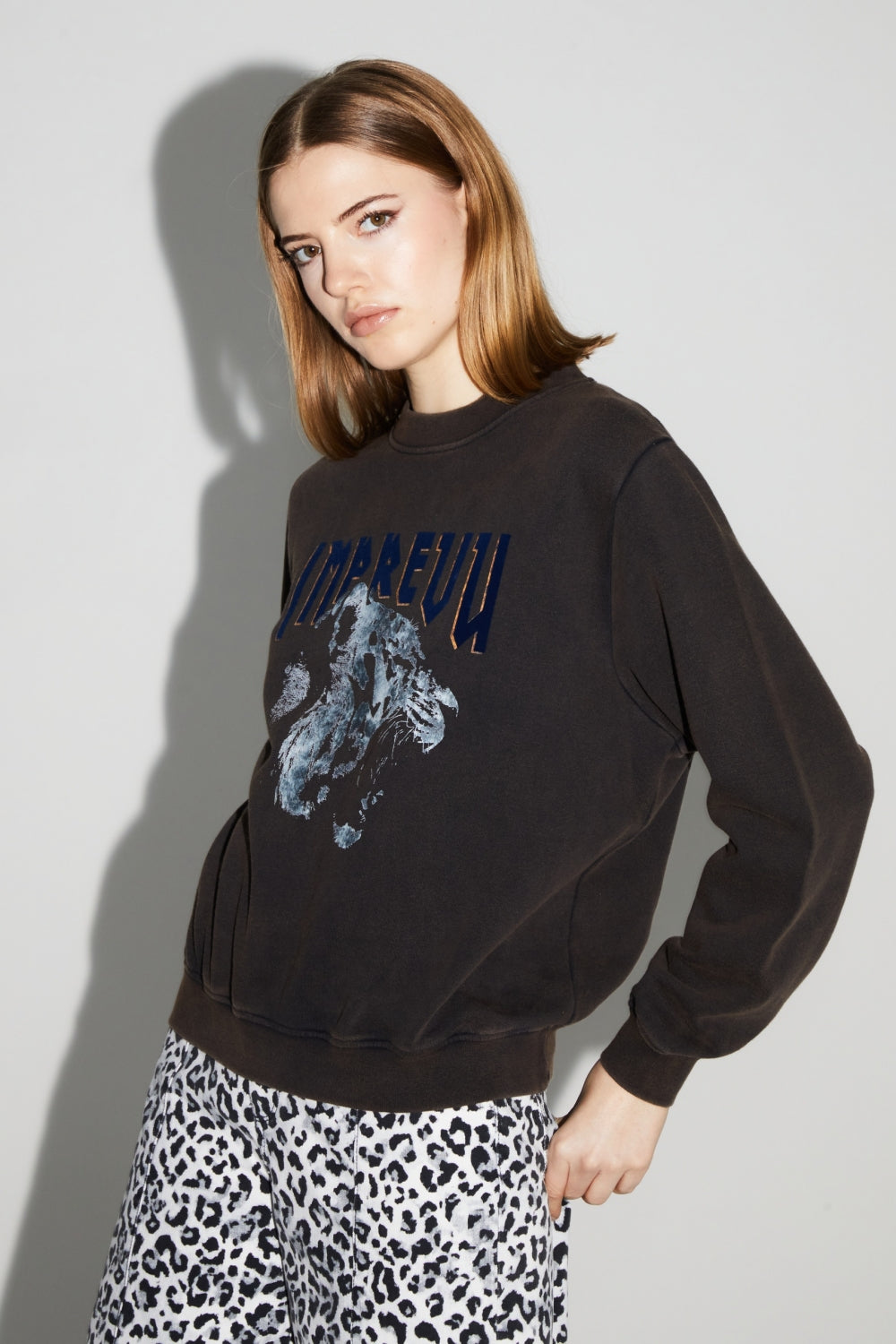 Eddie Black Tiger Sweatshirt Made In Portugal