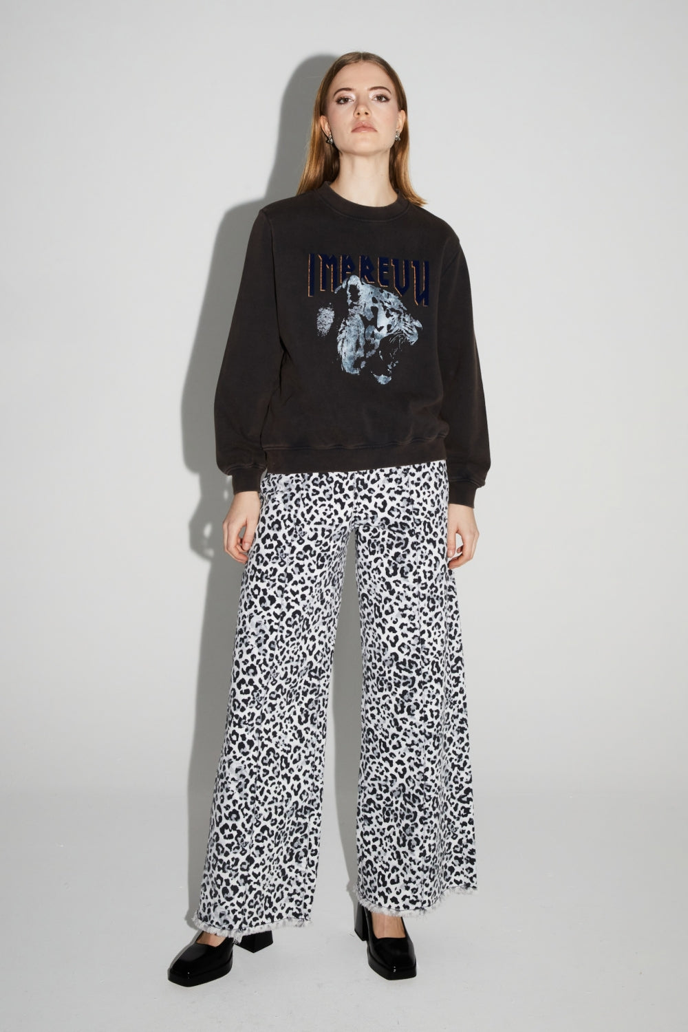 Eddie Black Tiger Sweatshirt Made In Portugal