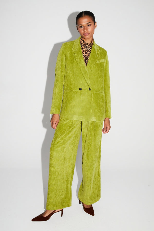 Blazer Ema Velours Vintage Anisé Fabriqué En Italie - Vert