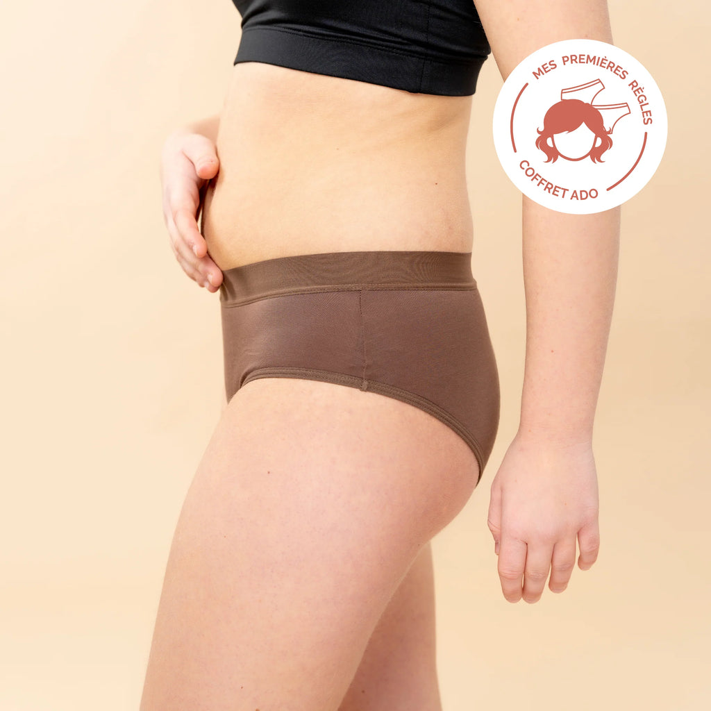 Volga: Mi primer período - Bragas menstruales de flujo medio - 3XS a XL