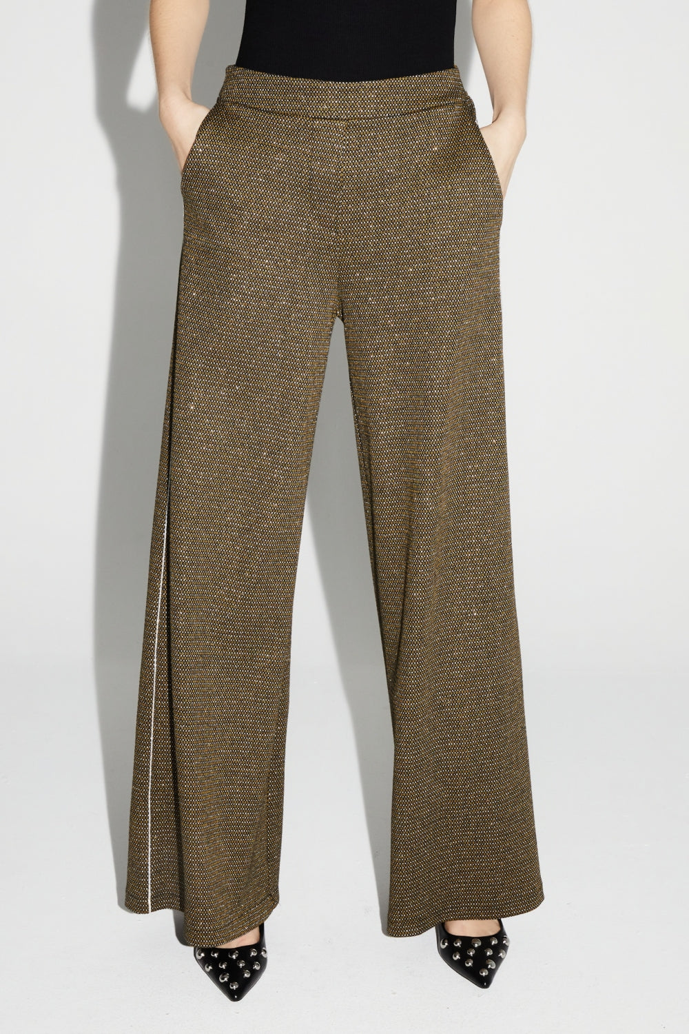 Charlie Geo Saffron Pants Made In Italy