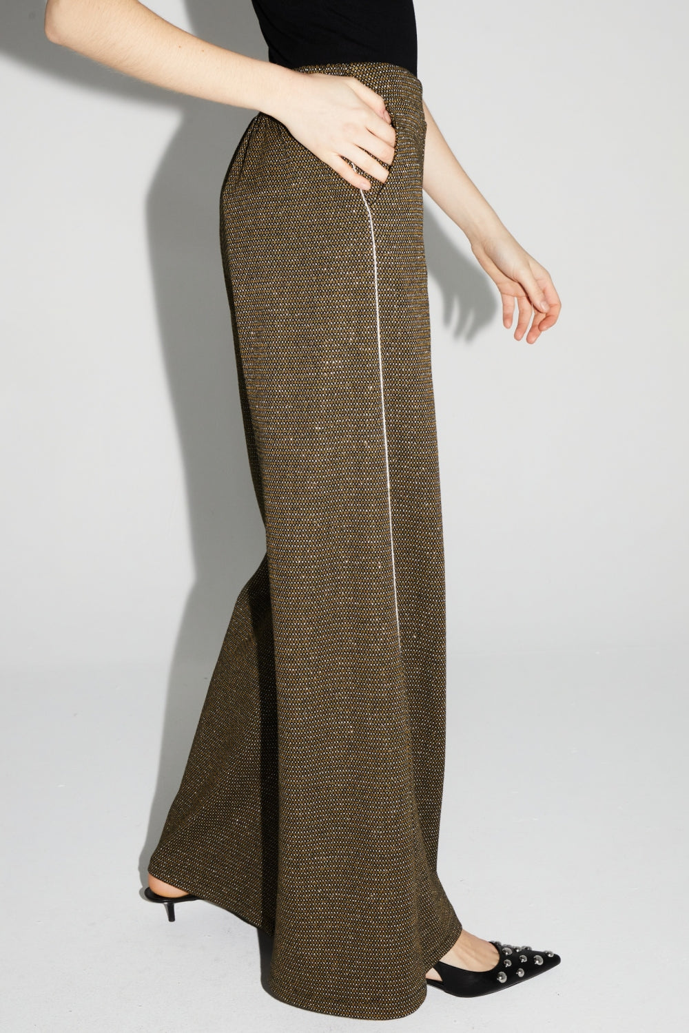 Charlie Geo Saffron Pants Made In Italy