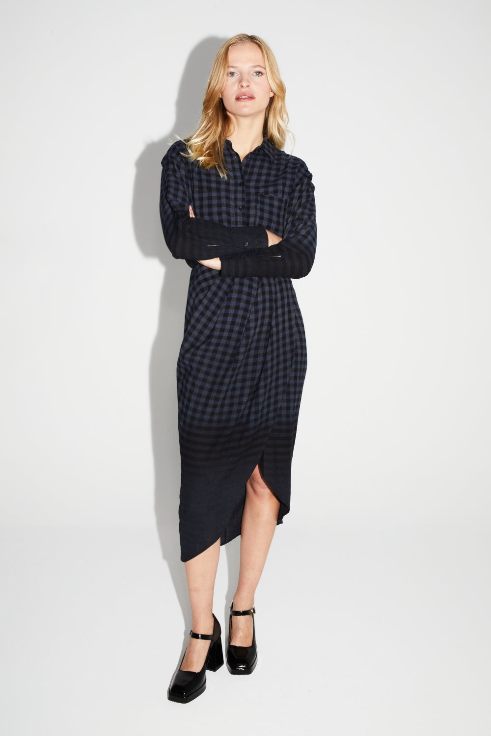 Ivy Gingham Tie And Dye Skirt Made In Italy