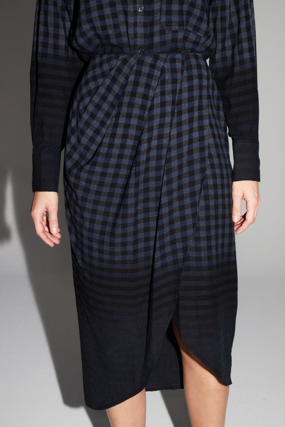 Ivy Gingham Tie And Dye Skirt Made In Italy