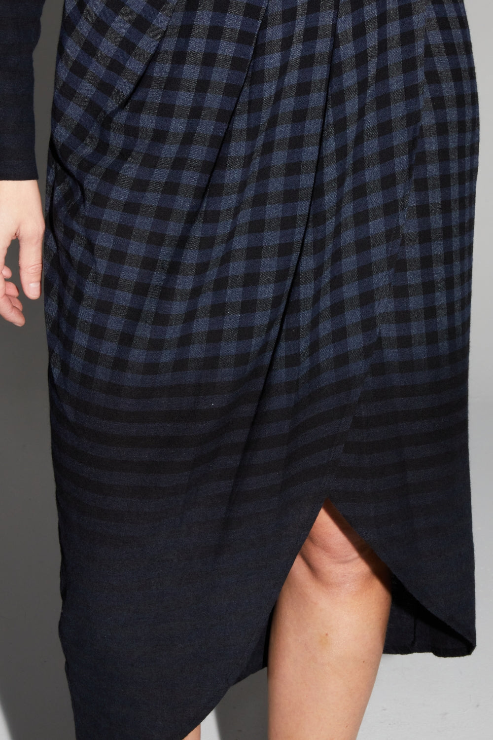 Ivy Gingham Tie And Dye Skirt Made In Italy