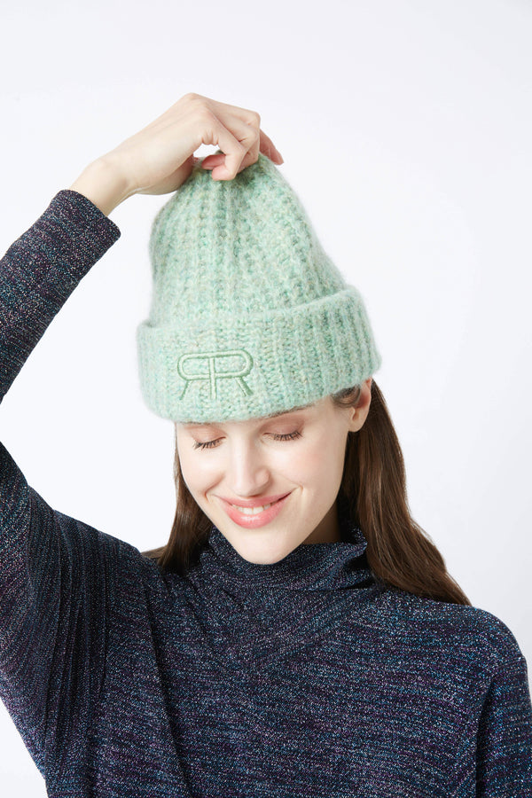 Coiffant Beanie Pole position - maille VERT STABILO