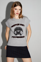 T-Shirt Robbie Pindsvin Prickly Fremstillet i Portugal - Hvid