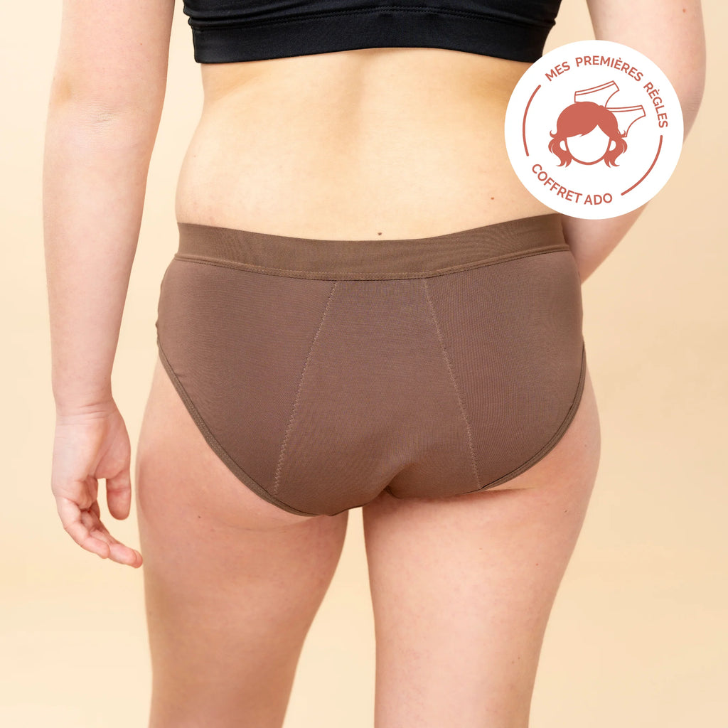 Volga: Mi primer período - Bragas menstruales de flujo medio - 3XS a XL