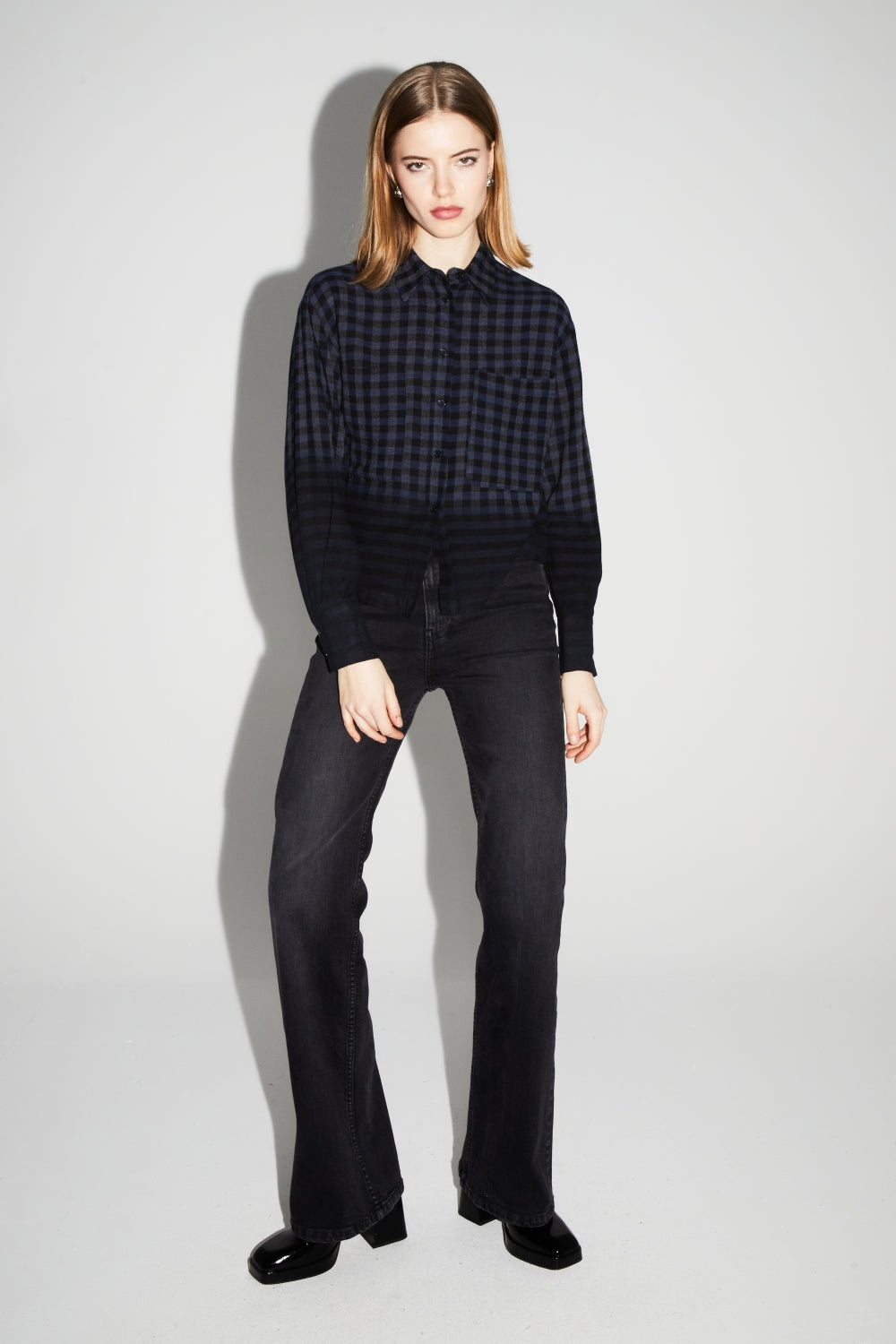 Tilda Gingham Tie And Dye Shirt Made In Italy