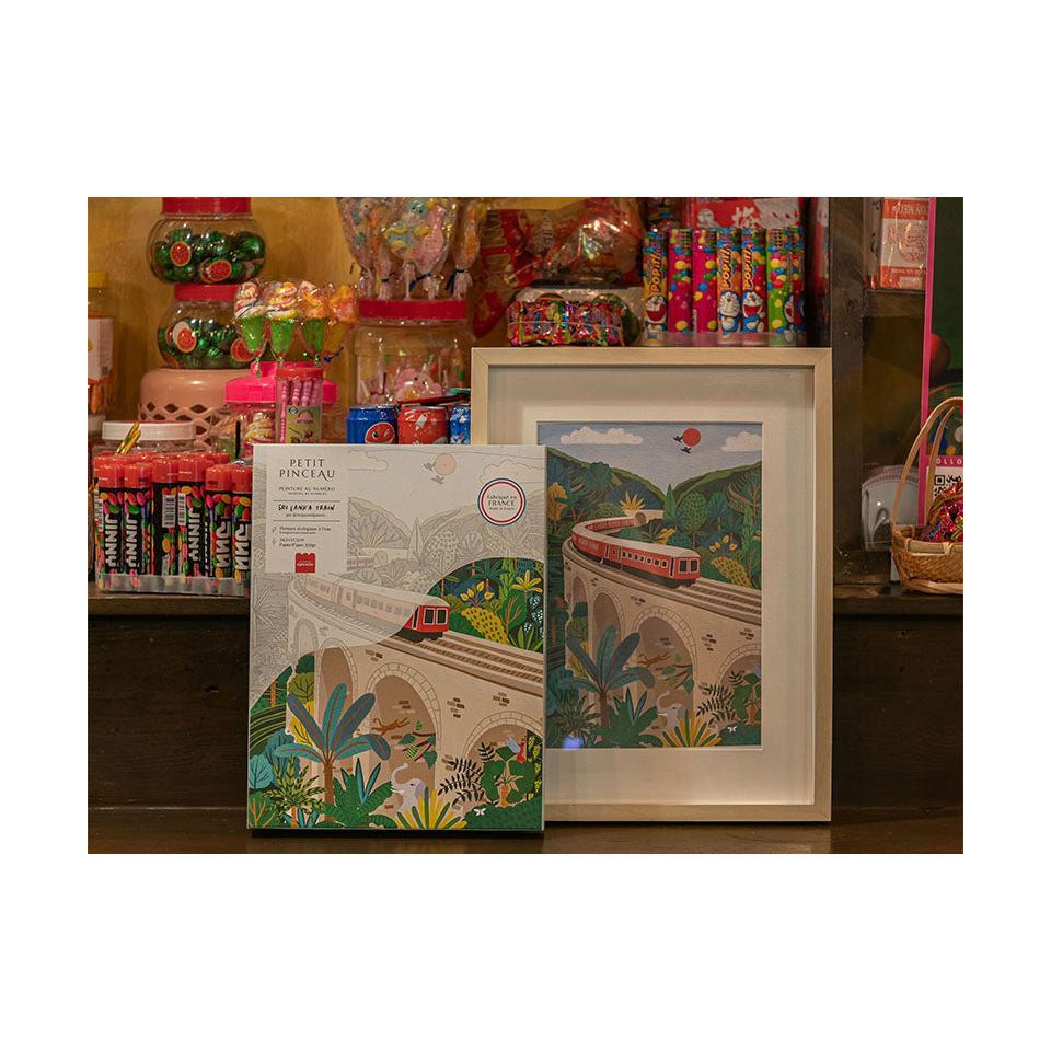 Coffret Peinture Au Numéro - Petit Pinceau - Sri-Lanka Train Par Maja Tomljanovic