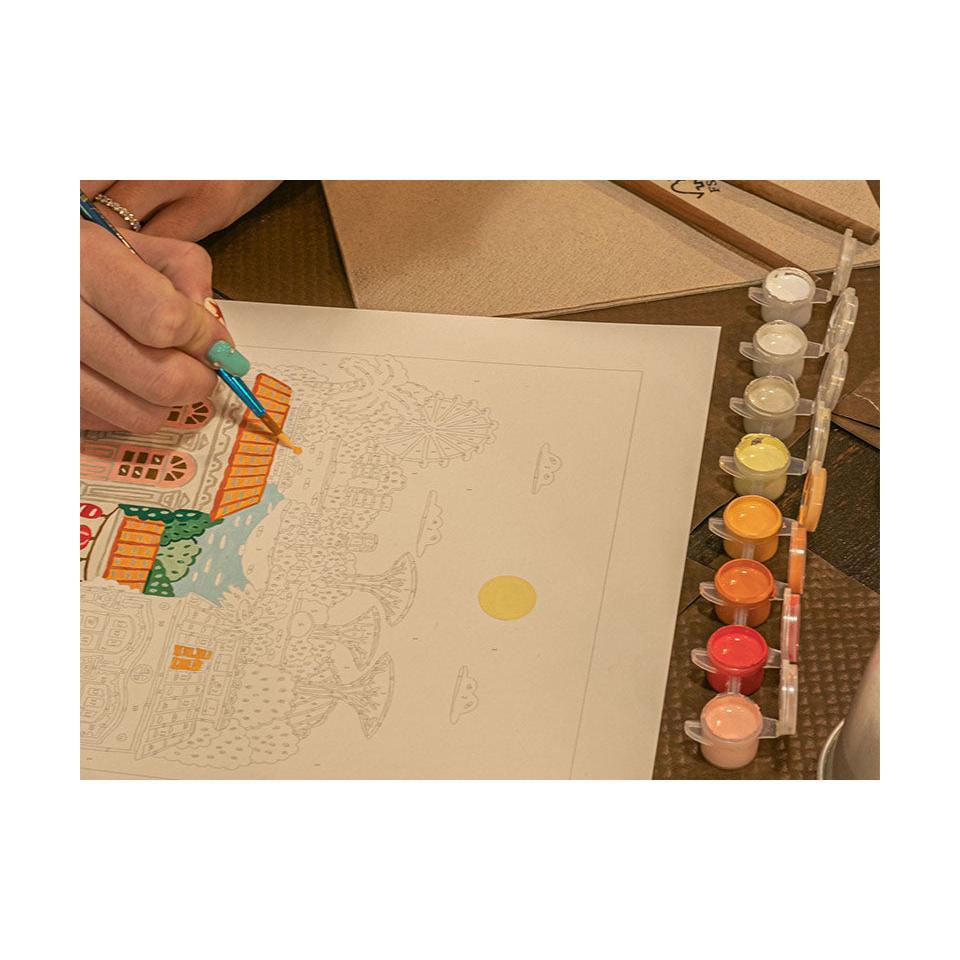 Coffret Peinture Au Numéro - Petit Pinceau - Singapore Par Hoglet & Co