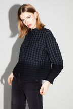 Tilda Gingham Tie And Dye Shirt Made In Italy
