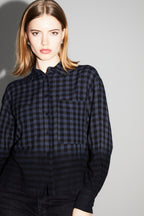Tilda Gingham Tie And Dye Shirt Made In Italy