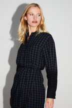 Tilda Gingham Tie And Dye Shirt Made In Italy