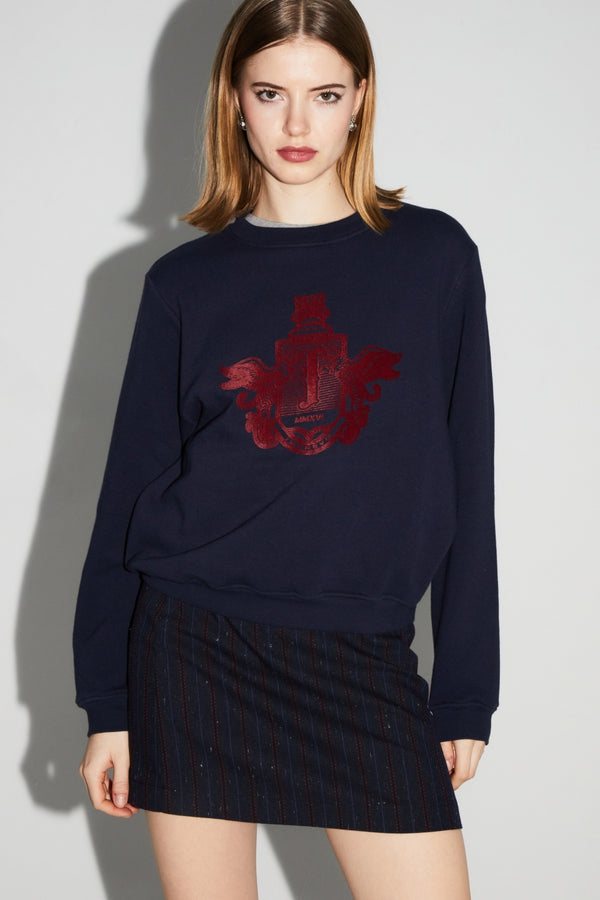 Eddie Blason Burgundy Sweatshirt Made In Portugal