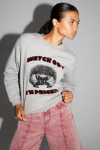 Sweatshirt Eddie Hérisson Prickly Hergestellt In Portugal - Weiß