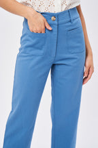 Peneloppe Twill Pants - Dolphin Blue