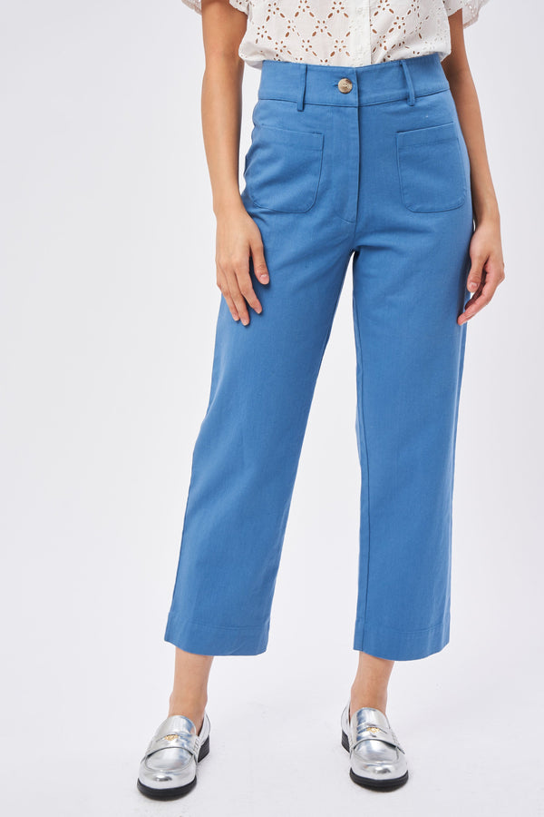 Pantalon Peneloppe Twill - Bleu Dauphin
