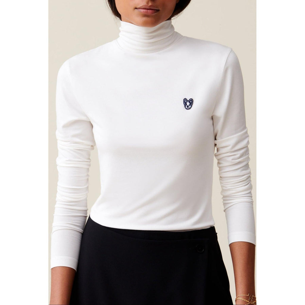 Toto Denim Top with Funnel Neck