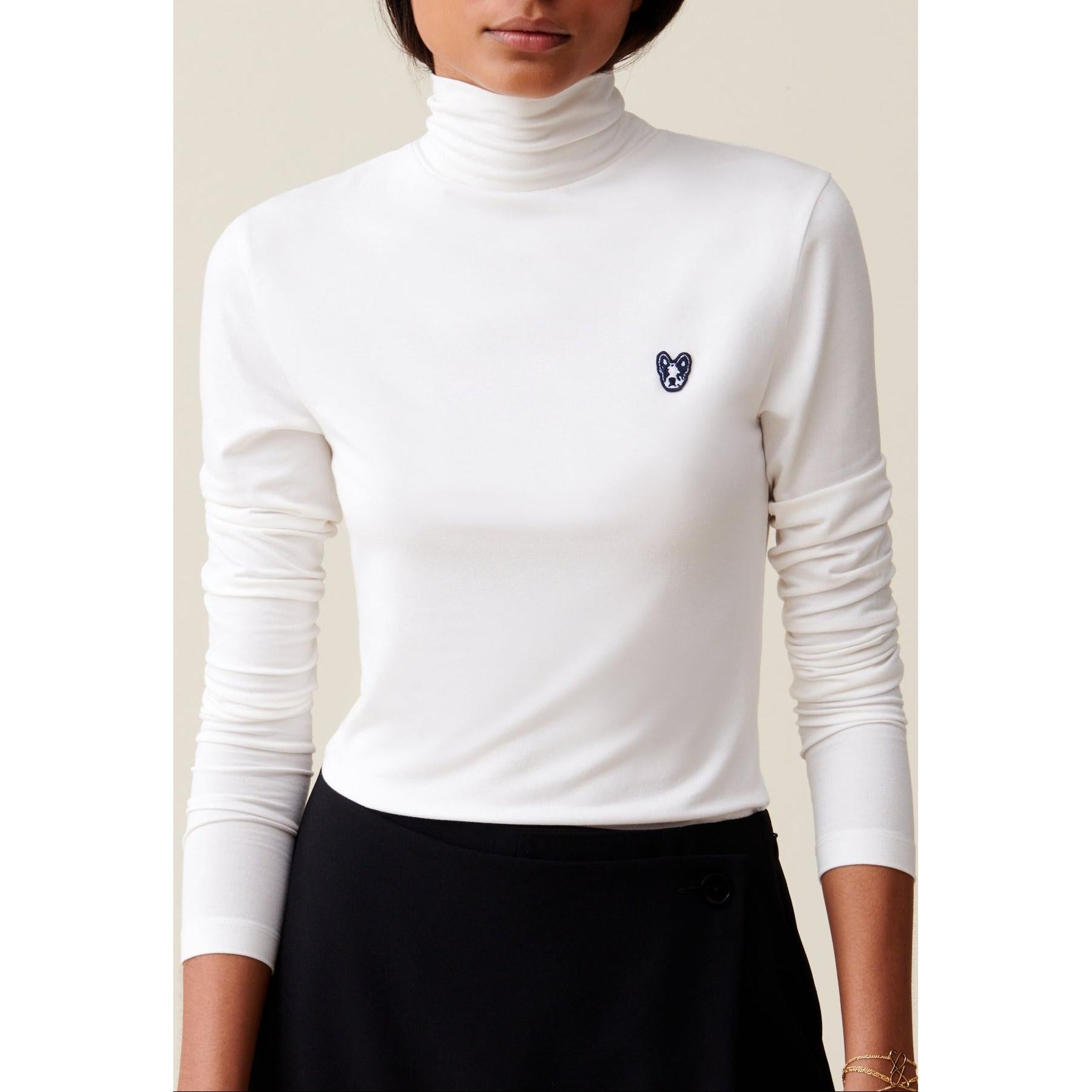 Toto Denim Top with Funnel Neck