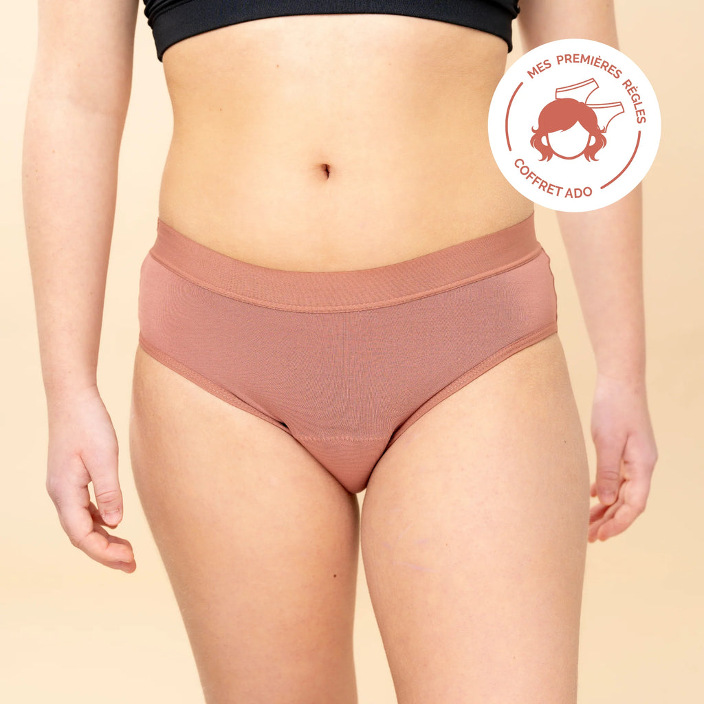 Volga: Mi primer período - Bragas menstruales de flujo medio - 3XS a XL