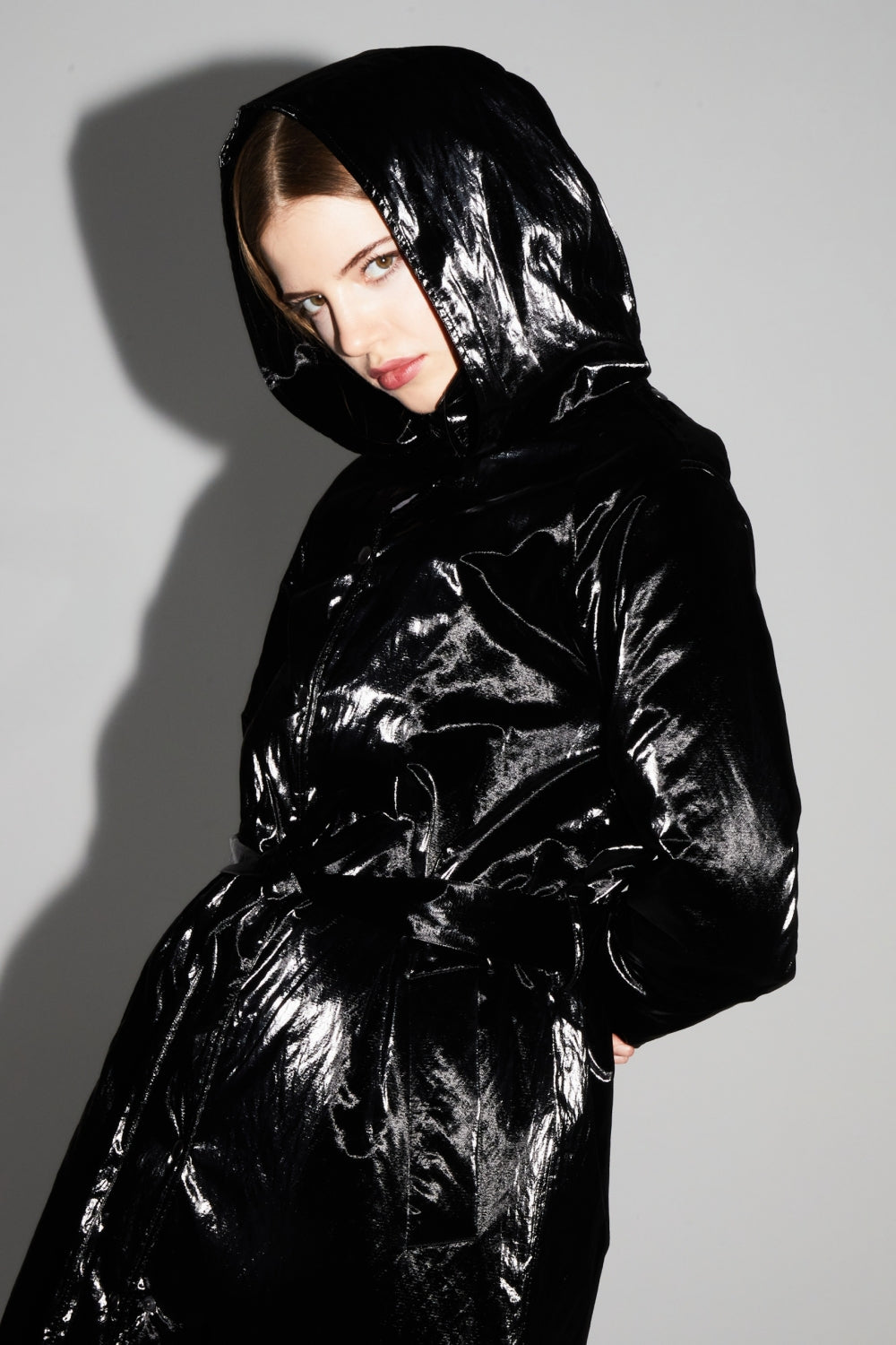 Trench Lauren Mercurio Black Fabriqué En Italie