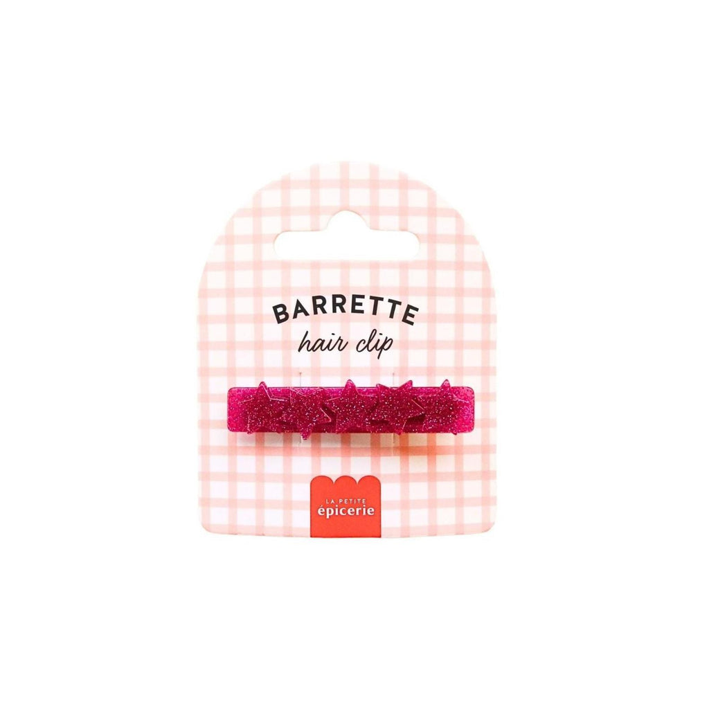 Hair Barrette - Fuchsia Star