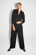 Bright Black Astrid Trousers Made In Italy