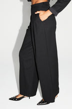 Bright Black Astrid Trousers Made In Italy