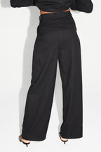 Bright Black Astrid Trousers Made In Italy